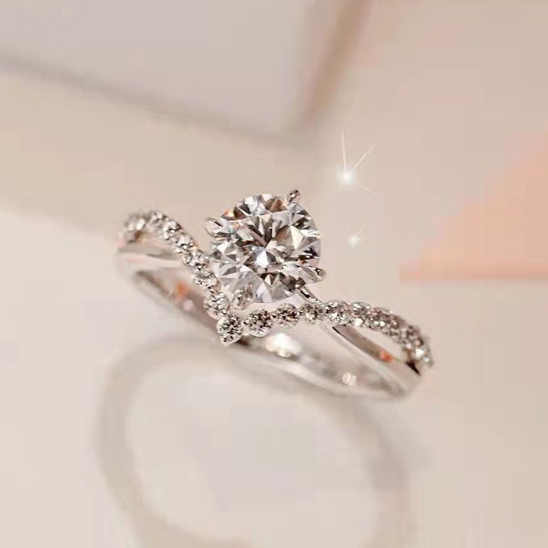 Engagement Ring – Sterling Plated Promise Ring for Women
